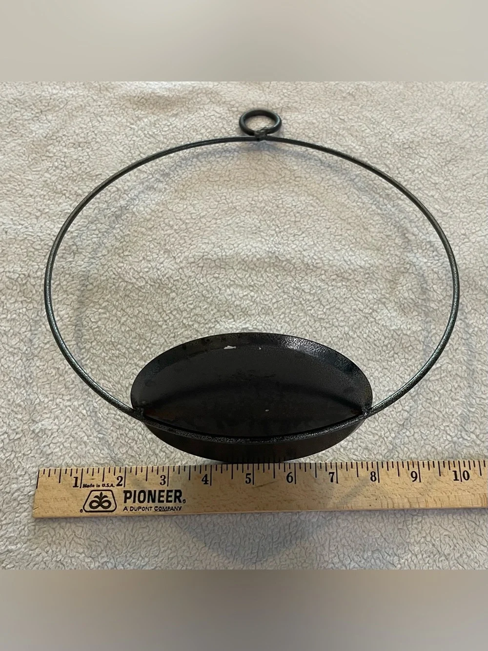 Rustic Round Metal Wall Candle Holder Sconce
